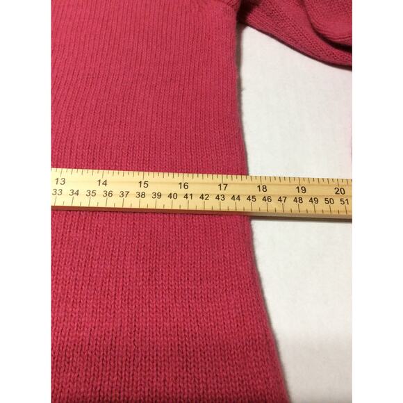 Rafaella Knit Sweater Medium Lamb Wool Angora Rabbit Cowl Neck Pink Pullover - Picture 7 of 9